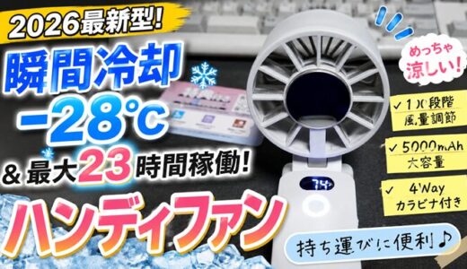 【あれこれ】暑すぎる夏に必須！23時間使えるハンディファンをレビュー！